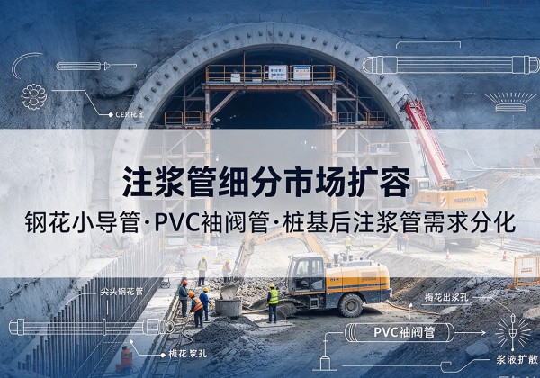 普陀注浆管细分市场扩容，隧道钢花小导管、PVC 袖阀管、桩基后注浆管需求分化